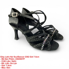 Giày Latin Nữ SoulDancer 2382 Gót 7.5cm (2382SD7P) - Đen
