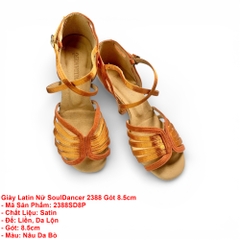 Giày Latin Nữ SoulDancer 2388 Gót 8.5cm (2388SD8P) - Nâu Da Bò