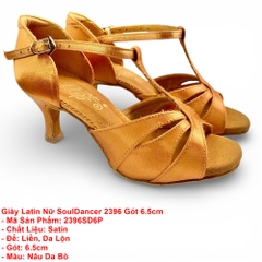 Giày Latin Nữ SoulDancer 2396 Gót 6.5cm (2396SD6P) - Nâu Da Bò