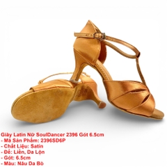 Giày Latin Nữ SoulDancer 2396 Gót 6.5cm (2396SD6P) - Nâu Da Bò