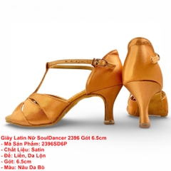 Giày Latin Nữ SoulDancer 2396 Gót 6.5cm (2396SD6P) - Nâu Da Bò
