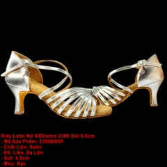 Giày Latin Nữ BDDance 2398 Gót 6.5cm (2398BD6P) - Bạc