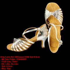 Giày Latin Nữ BDDance 2398 Gót 6.5cm (2398BD6P) - Bạc