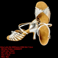 Giày Latin Nữ BDDance 2398 Gót 7.5cm (2398BD7P) - Bạc