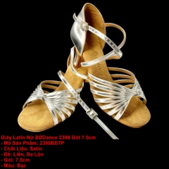 Giày Latin Nữ BDDance 2398 Gót 7.5cm (2398BD7P) - Bạc