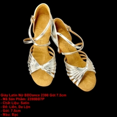 Giày Latin Nữ BDDance 2398 Gót 7.5cm (2398BD7P) - Bạc