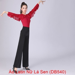 (Doubl) Áo Latin Nữ Lá Sen (DB540) - Đỏ