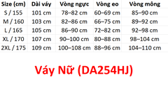 (DanceBaby) Váy Nữ (DA254HJ) - Đen + Size