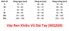 (EnuoDance) Váy Ren Khiêu Vũ Dài Tay (MQ269) - Hồng + Size
