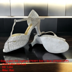 Giày Latin Nữ JigFoo 270301 Gót 7.5cm (270301J7P) - Bạc