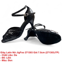 Giày Latin Nữ JigFoo 271303 Gót 7.5cm (271303J7P) - Đen