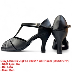 Giày Latin Nữ JigFoo 600617 Gót 7.5cm (600617J7P) - Đen