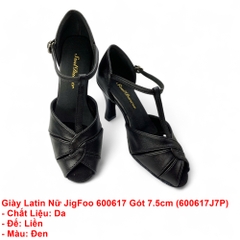 Giày Latin Nữ JigFoo 600617 Gót 7.5cm (600617J7P) - Đen