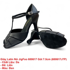 Giày Latin Nữ JigFoo 600617 Gót 7.5cm (600617J7P) - Đen