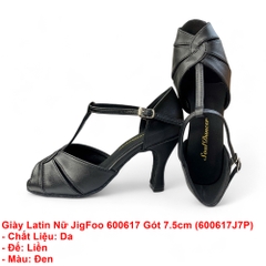 Giày Latin Nữ JigFoo 600617 Gót 7.5cm (600617J7P) - Đen