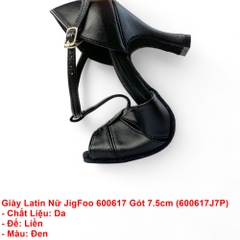 Giày Latin Nữ JigFoo 600617 Gót 7.5cm (600617J7P) - Đen