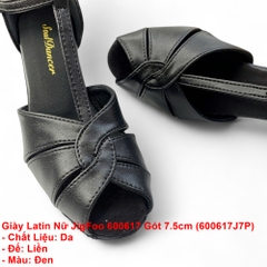 Giày Latin Nữ JigFoo 600617 Gót 7.5cm (600617J7P) - Đen
