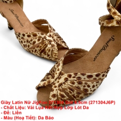 Giày Latin Nữ JigFoo 271304 Gót 6.5cm (271304J6P) - Da Báo