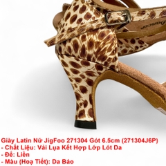 Giày Latin Nữ JigFoo 271304 Gót 6.5cm (271304J6P) - Da Báo