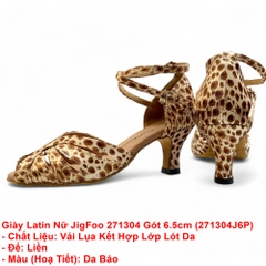 Giày Latin Nữ JigFoo 271304 Gót 6.5cm (271304J6P) - Da Báo
