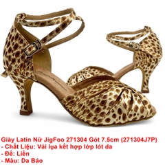 Giày Latin Nữ JigFoo 271304 Gót 7.5cm (271304J7P) - Da Báo