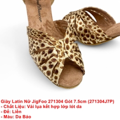 Giày Latin Nữ JigFoo 271304 Gót 7.5cm (271304J7P) - Da Báo