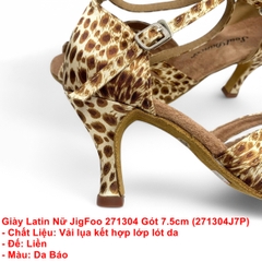 Giày Latin Nữ JigFoo 271304 Gót 7.5cm (271304J7P) - Da Báo