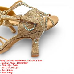 Giày Latin Nữ WellDance 2832 Gót 6.5cm (2832WD6P) - Vàng