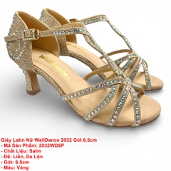 Giày Latin Nữ WellDance 2832 Gót 6.5cm (2832WD6P) - Vàng