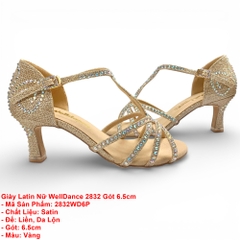 Giày Latin Nữ WellDance 2832 Gót 6.5cm (2832WD6P) - Vàng