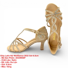 Giày Latin Nữ WellDance 2832 Gót 6.5cm (2832WD6P) - Vàng