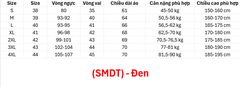 Áo Sơ Mi Nam Dài Tay Cổ Tròn (SMDT) - Đen + Size