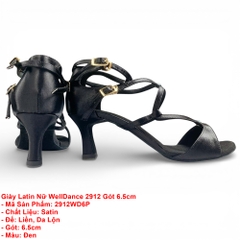 Giày Latin Nữ WellDance 2912 Gót 6.5cm (2912WD6P) - Đen