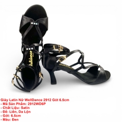 Giày Latin Nữ WellDance 2912 Gót 6.5cm (2912WD6P) - Đen