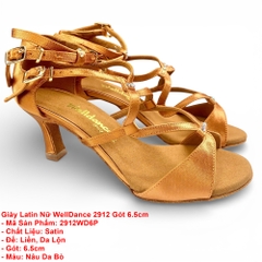 Giày Latin Nữ WellDance 2912 Gót 6.5cm (2912WD6P) - Nâu Da Bò