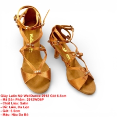 Giày Latin Nữ WellDance 2912 Gót 6.5cm (2912WD6P) - Nâu Da Bò