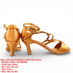 Giày Latin Nữ WellDance 2912 Gót 6.5cm (2912WD6P) - Nâu Da Bò