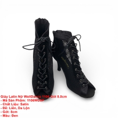 Giày Latin Nữ WellDance 1106 Gót 8.0cm (1106WD8P) - Đen