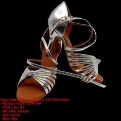 Giày Latin Nữ Focus Dance 167 Gót 8.5cm (167FD8P) - Bạc