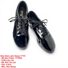 Giày Nam Latin Sasan 7775 (7775SS) - Đen Bóng
