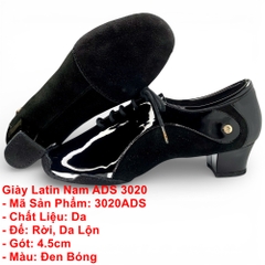 Giày Latin Nam ADS 3020 (3020ADS) - Đen Bóng + Size