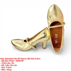 Giày Standard Nữ DF Dance 305 Gót 5.5cm (305DF5P) - Vàng + Size