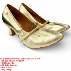 Giày Standard Nữ DF Dance 305 Gót 5.5cm (305DF5P) - Vàng + Size