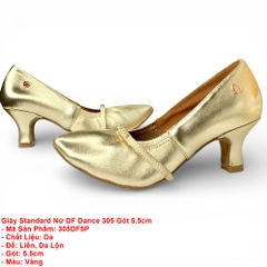 Giày Standard Nữ DF Dance 305 Gót 5.5cm (305DF5P) - Vàng + Size