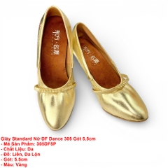 Giày Standard Nữ DF Dance 305 Gót 5.5cm (305DF5P) - Vàng + Size