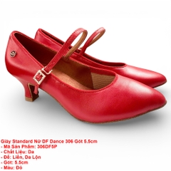 Giày Standard Nữ DF Dance 306 Gót 5.5cm (306DF5P) - Đỏ