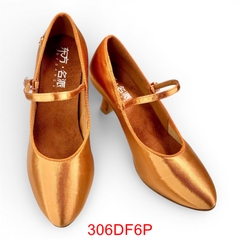 Giày Standard Nữ DF Dance 306 Gót 6.5cm (306DF6P) - Nâu Da Bò