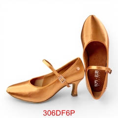 Giày Standard Nữ DF Dance 306 Gót 6.5cm (306DF6P) - Nâu Da Bò