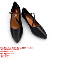 Giày Standard Nữ DF Dance 306 Gót 6.5cm (306DF6P) - Đen