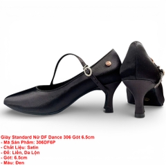 Giày Standard Nữ DF Dance 306 Gót 6.5cm (306DF6P) - Đen